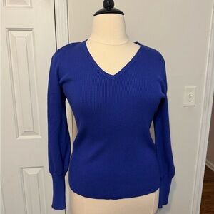 Cato V-Neck Sweater in Royal Blue
